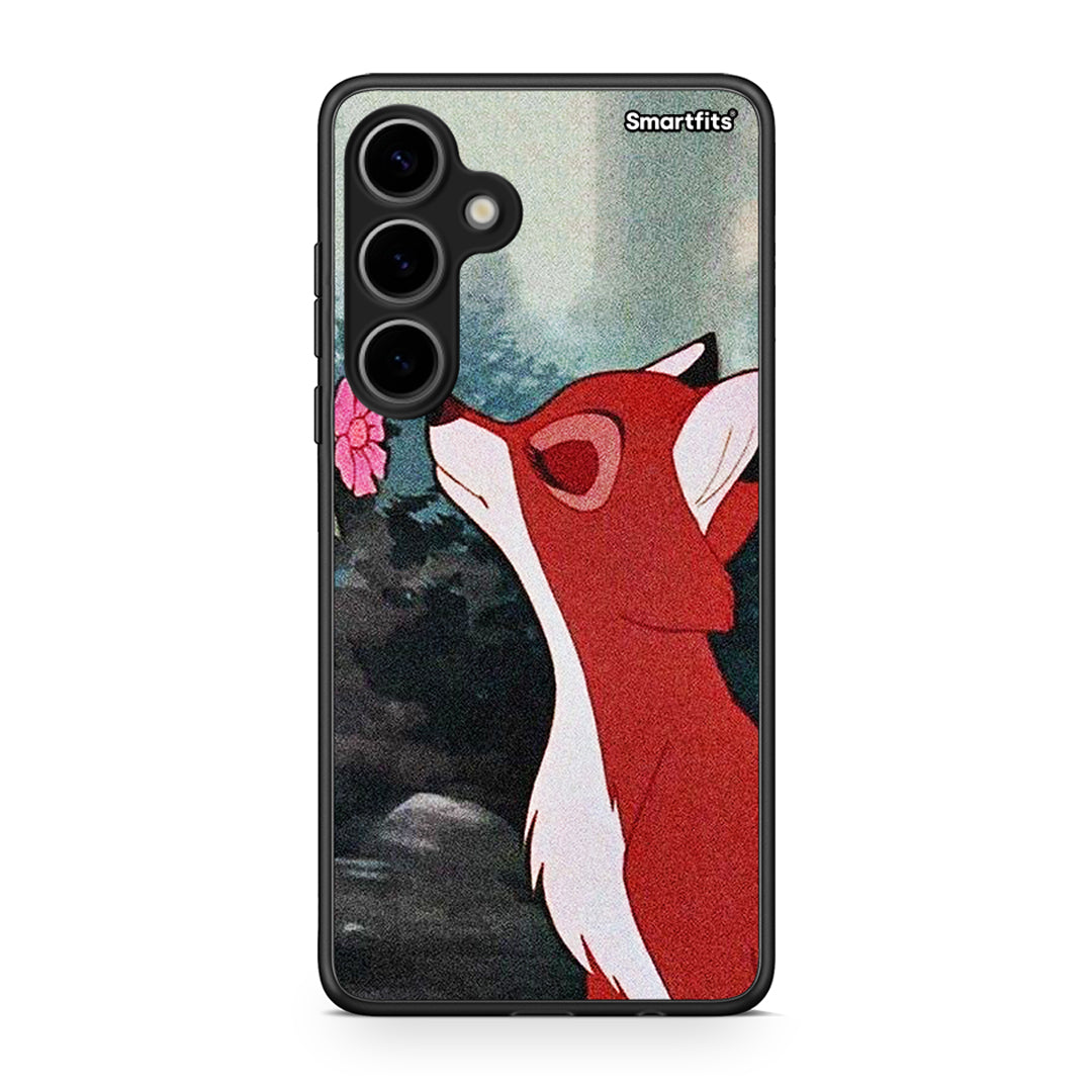 Samsung Galaxy S24 Plus Tod And Vixey Love 2 θήκη από τη Smartfits με σχέδιο στο πίσω μέρος και μαύρο περίβλημα | Smartphone case with colorful back and black bezels by Smartfits