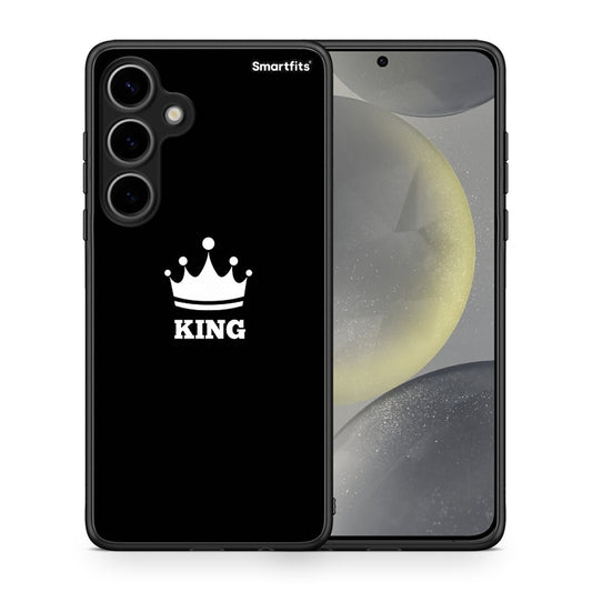 Θήκη Samsung Galaxy S24 Plus King Valentine από τη Smartfits με σχέδιο στο πίσω μέρος και μαύρο περίβλημα | Samsung Galaxy S24 Plus King Valentine case with colorful back and black bezels