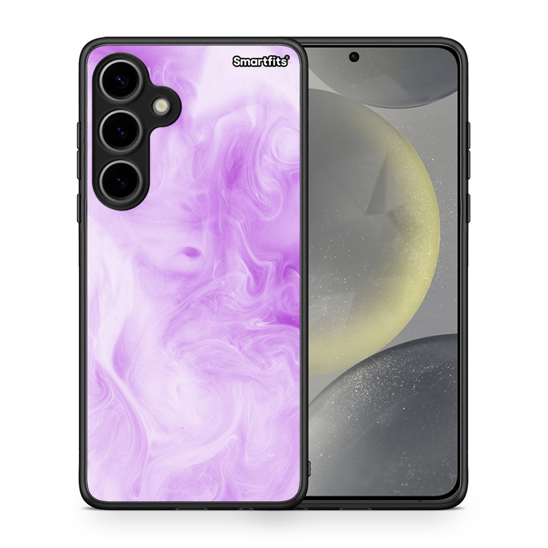 Θήκη Samsung Galaxy S24 Plus Lavender Watercolor από τη Smartfits με σχέδιο στο πίσω μέρος και μαύρο περίβλημα | Samsung Galaxy S24 Plus Lavender Watercolor case with colorful back and black bezels