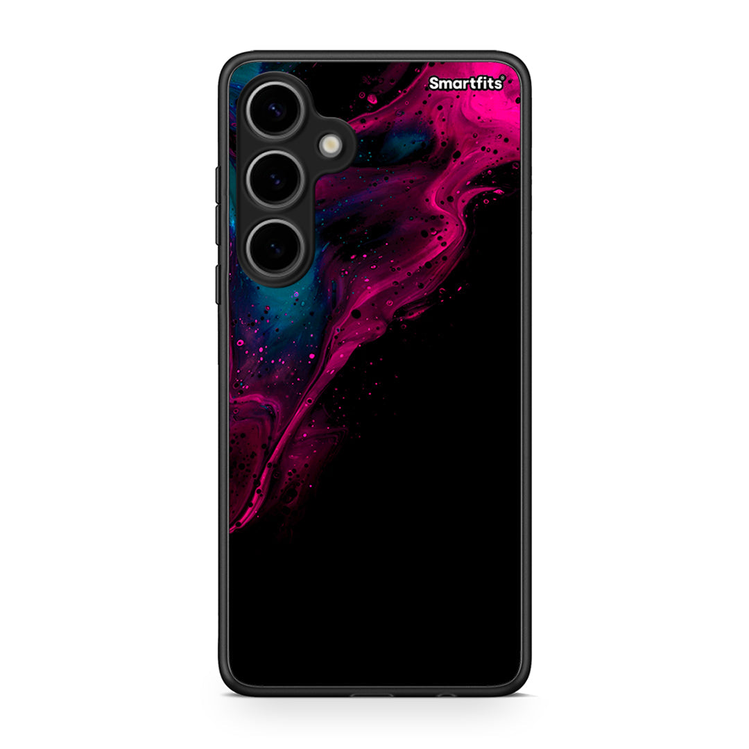 4 - Samsung Galaxy S24 Plus Pink Black Watercolor case, cover, bumper