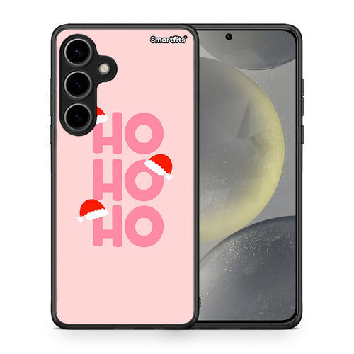 Θήκη Samsung Galaxy S24 Plus Xmas Ho Ho Ho από τη Smartfits με σχέδιο στο πίσω μέρος και μαύρο περίβλημα | Samsung Galaxy S24 Plus Xmas Ho Ho Ho case with colorful back and black bezels