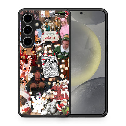 Θήκη Samsung Galaxy S24 Plus Xmas Movies από τη Smartfits με σχέδιο στο πίσω μέρος και μαύρο περίβλημα | Samsung Galaxy S24 Plus Xmas Movies case with colorful back and black bezels