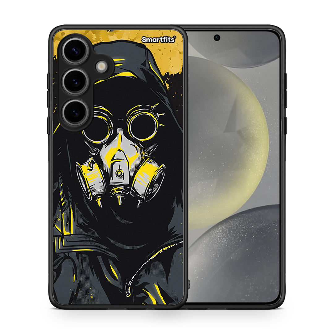 Θήκη Samsung Galaxy S24 Mask PopArt από τη Smartfits με σχέδιο στο πίσω μέρος και μαύρο περίβλημα | Samsung Galaxy S24 Mask PopArt case with colorful back and black bezels