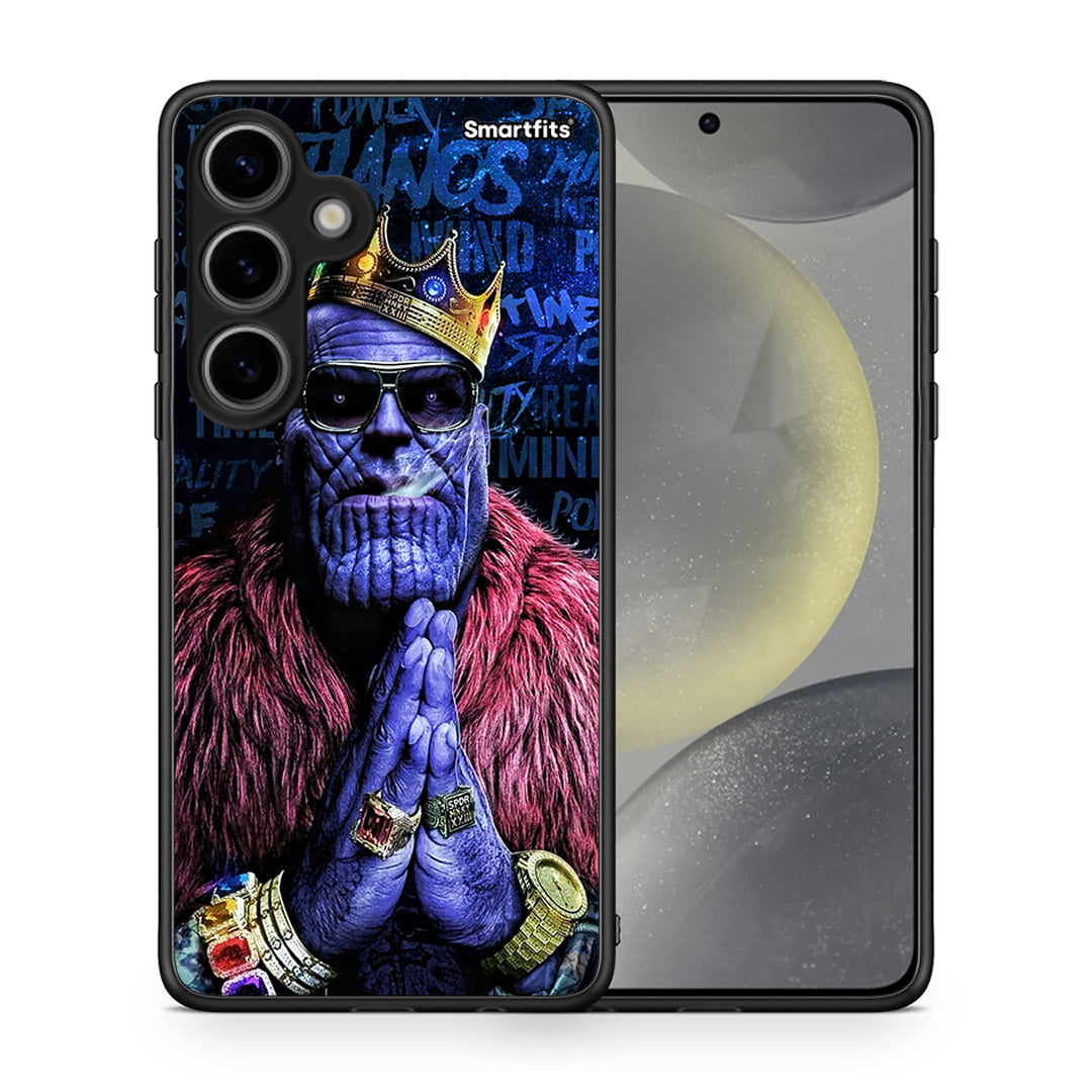 Θήκη Samsung Galaxy S24 Thanos PopArt από τη Smartfits με σχέδιο στο πίσω μέρος και μαύρο περίβλημα | Samsung Galaxy S24 Thanos PopArt case with colorful back and black bezels