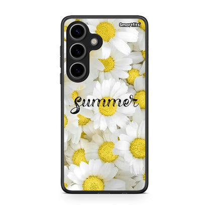 Samsung Galaxy S24 Summer Daisies Θήκη από τη Smartfits με σχέδιο στο πίσω μέρος και μαύρο περίβλημα | Smartphone case with colorful back and black bezels by Smartfits