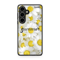 Thumbnail for Samsung Galaxy S24 Summer Daisies Θήκη από τη Smartfits με σχέδιο στο πίσω μέρος και μαύρο περίβλημα | Smartphone case with colorful back and black bezels by Smartfits