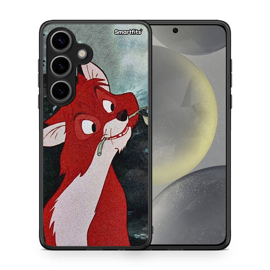 Θήκη Samsung Galaxy S24 Tod And Vixey Love 1 από τη Smartfits με σχέδιο στο πίσω μέρος και μαύρο περίβλημα | Samsung Galaxy S24 Tod And Vixey Love 1 case with colorful back and black bezels