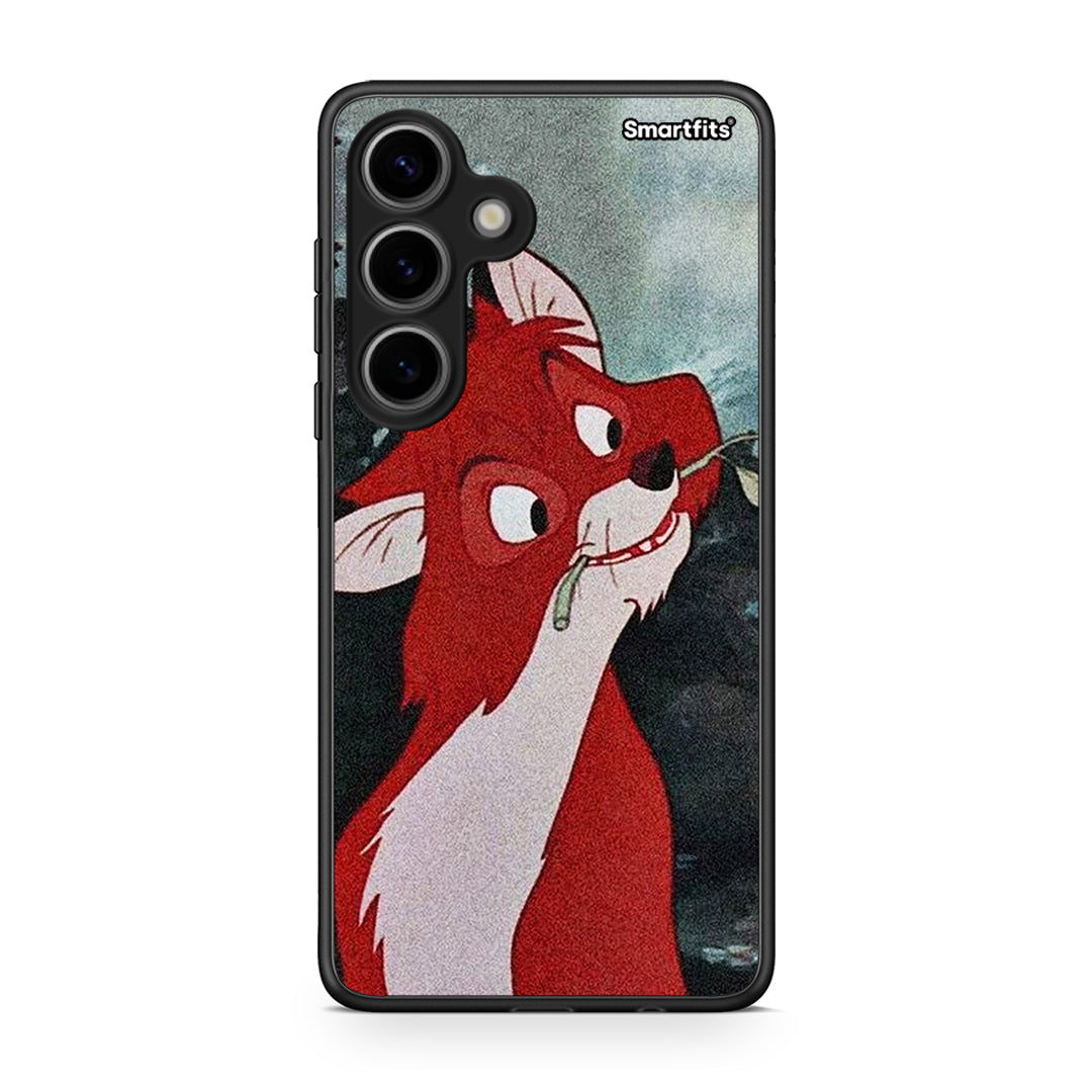 Samsung Galaxy S24 Tod And Vixey Love 1 θήκη από τη Smartfits με σχέδιο στο πίσω μέρος και μαύρο περίβλημα | Smartphone case with colorful back and black bezels by Smartfits