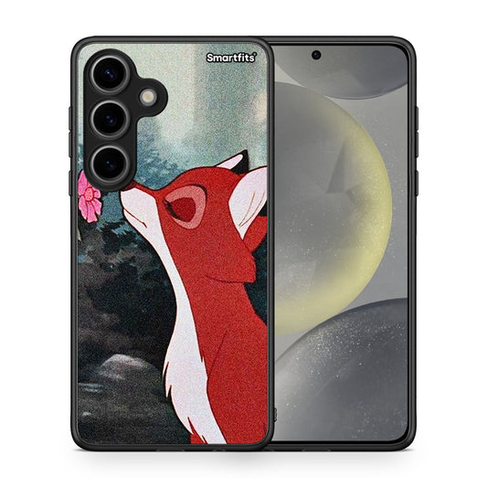 Θήκη Samsung Galaxy S24 Tod And Vixey Love 2 από τη Smartfits με σχέδιο στο πίσω μέρος και μαύρο περίβλημα | Samsung Galaxy S24 Tod And Vixey Love 2 case with colorful back and black bezels