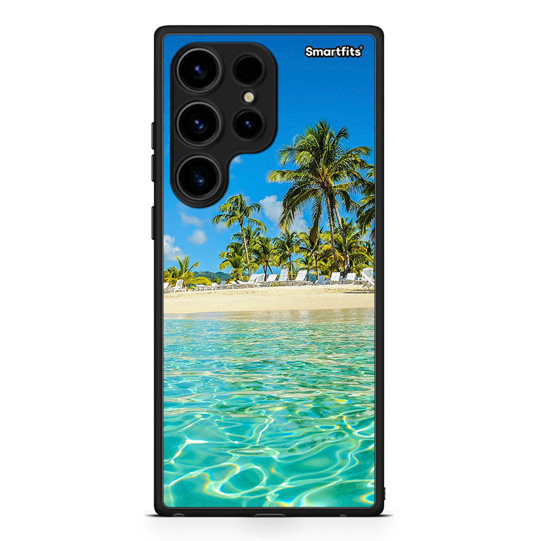 Samsung Galaxy S24 Ultra Tropical Vibes Θήκη από τη Smartfits με σχέδιο στο πίσω μέρος και μαύρο περίβλημα | Smartphone case with colorful back and black bezels by Smartfits