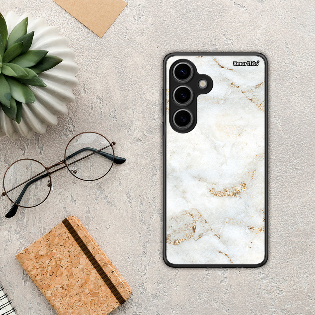 White Gold Marble - Samsung Galaxy S24 θήκη