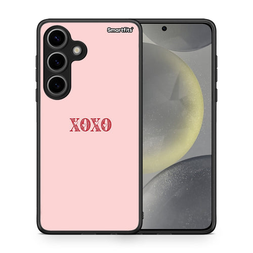 Θήκη Samsung Galaxy S24 XOXO Love από τη Smartfits με σχέδιο στο πίσω μέρος και μαύρο περίβλημα | Samsung Galaxy S24 XOXO Love case with colorful back and black bezels