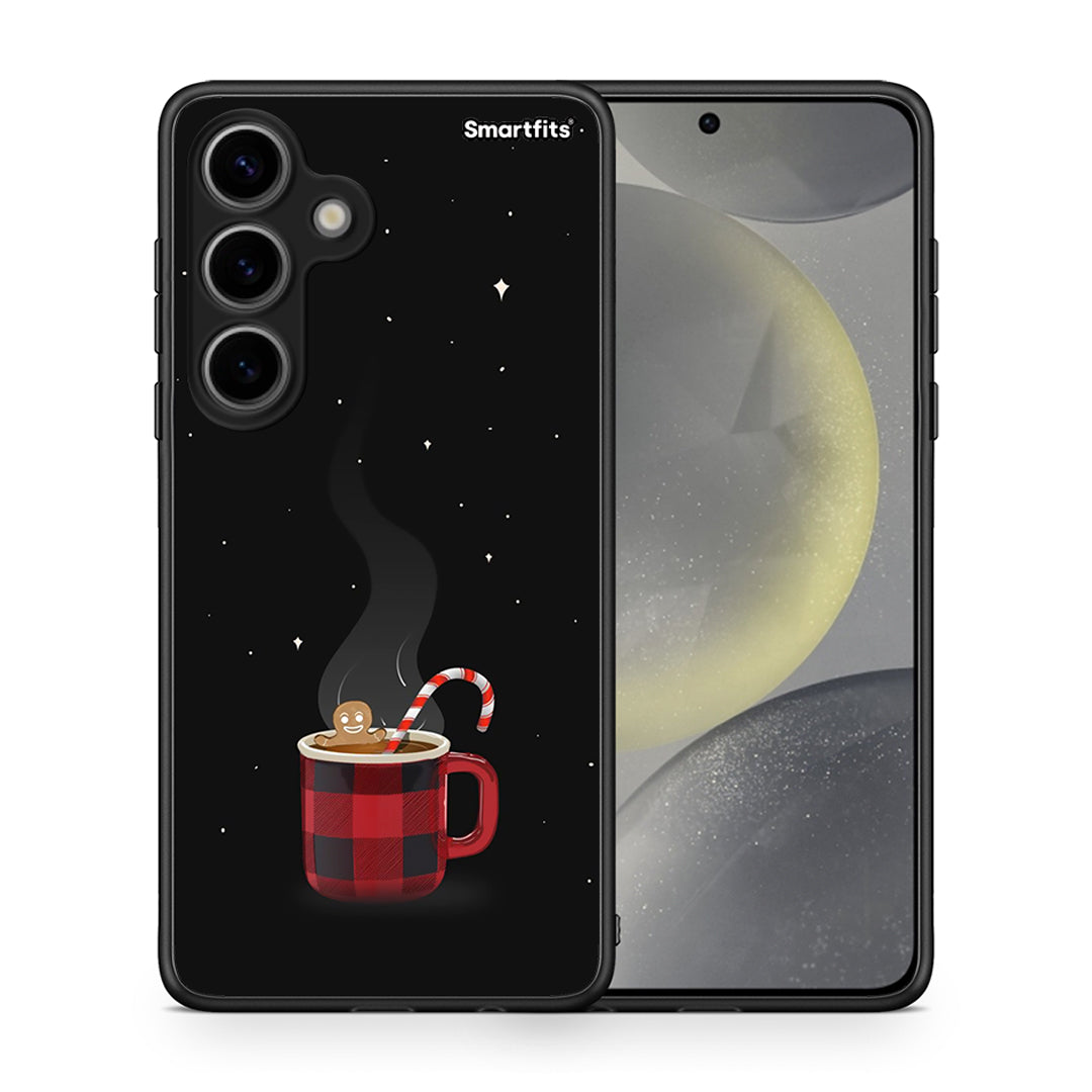 Θήκη Samsung Galaxy S24 Xmas Bathing από τη Smartfits με σχέδιο στο πίσω μέρος και μαύρο περίβλημα | Samsung Galaxy S24 Xmas Bathing case with colorful back and black bezels