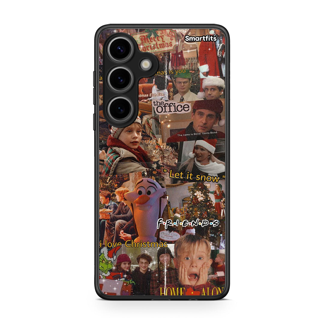 Samsung Galaxy S24 Xmas Wishes θήκη από τη Smartfits με σχέδιο στο πίσω μέρος και μαύρο περίβλημα | Smartphone case with colorful back and black bezels by Smartfits