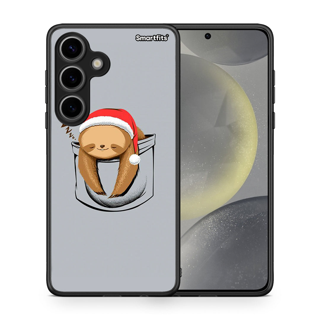 Θήκη Samsung Galaxy S24 Xmas Zzzz από τη Smartfits με σχέδιο στο πίσω μέρος και μαύρο περίβλημα | Samsung Galaxy S24 Xmas Zzzz case with colorful back and black bezels