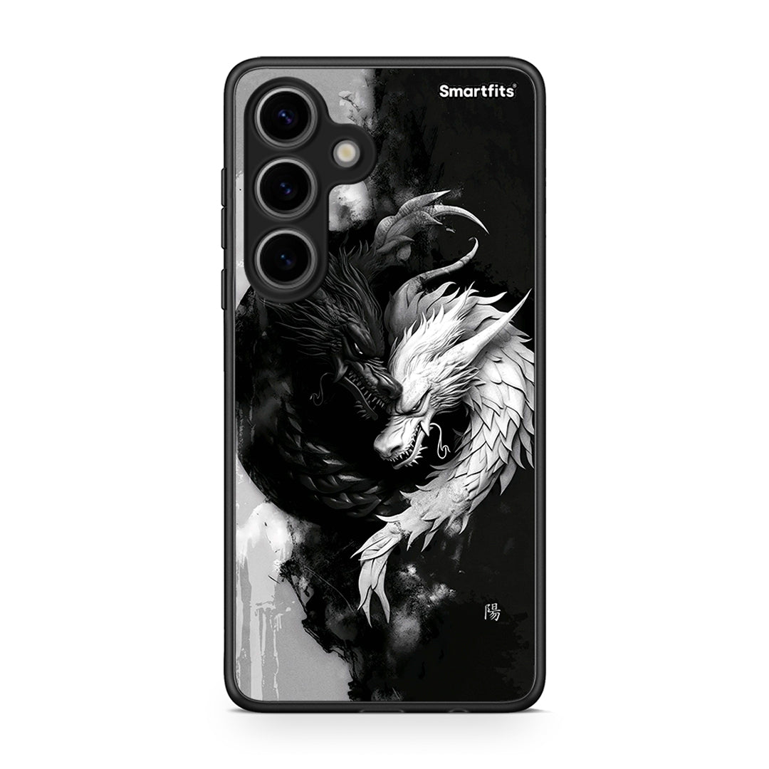 Samsung Galaxy S24 Yin Yang Θήκη από τη Smartfits με σχέδιο στο πίσω μέρος και μαύρο περίβλημα | Smartphone case with colorful back and black bezels by Smartfits