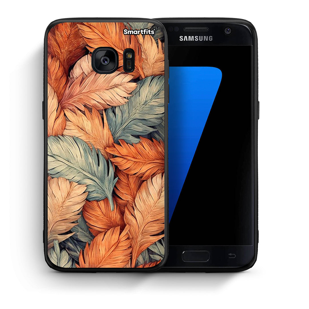Θήκη Samsung S7 Autumn Leaves από τη Smartfits με σχέδιο στο πίσω μέρος και μαύρο περίβλημα | Samsung S7 Autumn Leaves case with colorful back and black bezels