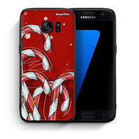 Thumbnail for Θήκη Samsung S7 Candy Cane από τη Smartfits με σχέδιο στο πίσω μέρος και μαύρο περίβλημα | Samsung S7 Candy Cane case with colorful back and black bezels