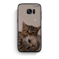Thumbnail for samsung s7 Cats In Love Θήκη από τη Smartfits με σχέδιο στο πίσω μέρος και μαύρο περίβλημα | Smartphone case with colorful back and black bezels by Smartfits