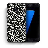 Thumbnail for Θήκη Samsung S7 Doodle Art από τη Smartfits με σχέδιο στο πίσω μέρος και μαύρο περίβλημα | Samsung S7 Doodle Art case with colorful back and black bezels