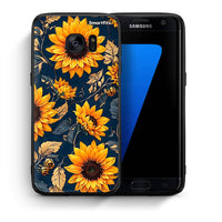 Thumbnail for Θήκη Samsung S7 Edge Autumn Sunflowers από τη Smartfits με σχέδιο στο πίσω μέρος και μαύρο περίβλημα | Samsung S7 Edge Autumn Sunflowers case with colorful back and black bezels