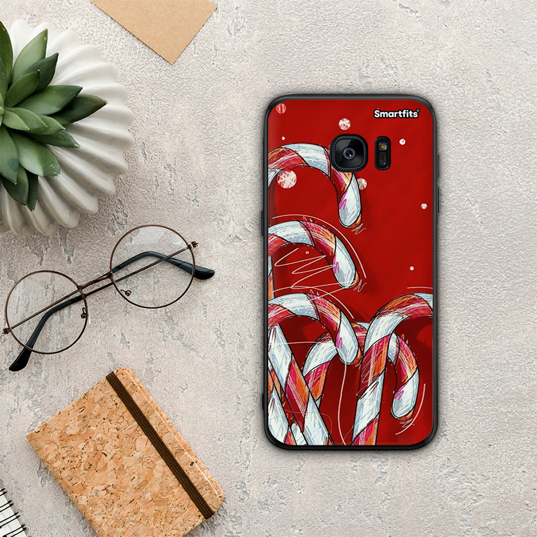 Candy Cane - Samsung Galaxy S7 Edge θήκη