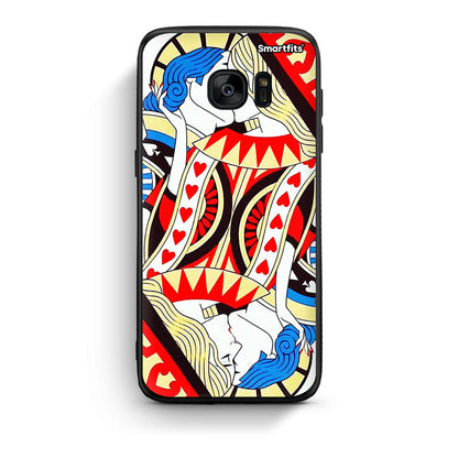 samsung s7 edge Card Love θήκη από τη Smartfits με σχέδιο στο πίσω μέρος και μαύρο περίβλημα | Smartphone case with colorful back and black bezels by Smartfits