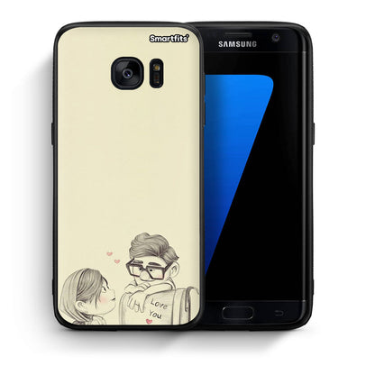 Θήκη Samsung S7 Edge Carl And Ellie από τη Smartfits με σχέδιο στο πίσω μέρος και μαύρο περίβλημα | Samsung S7 Edge Carl And Ellie case with colorful back and black bezels