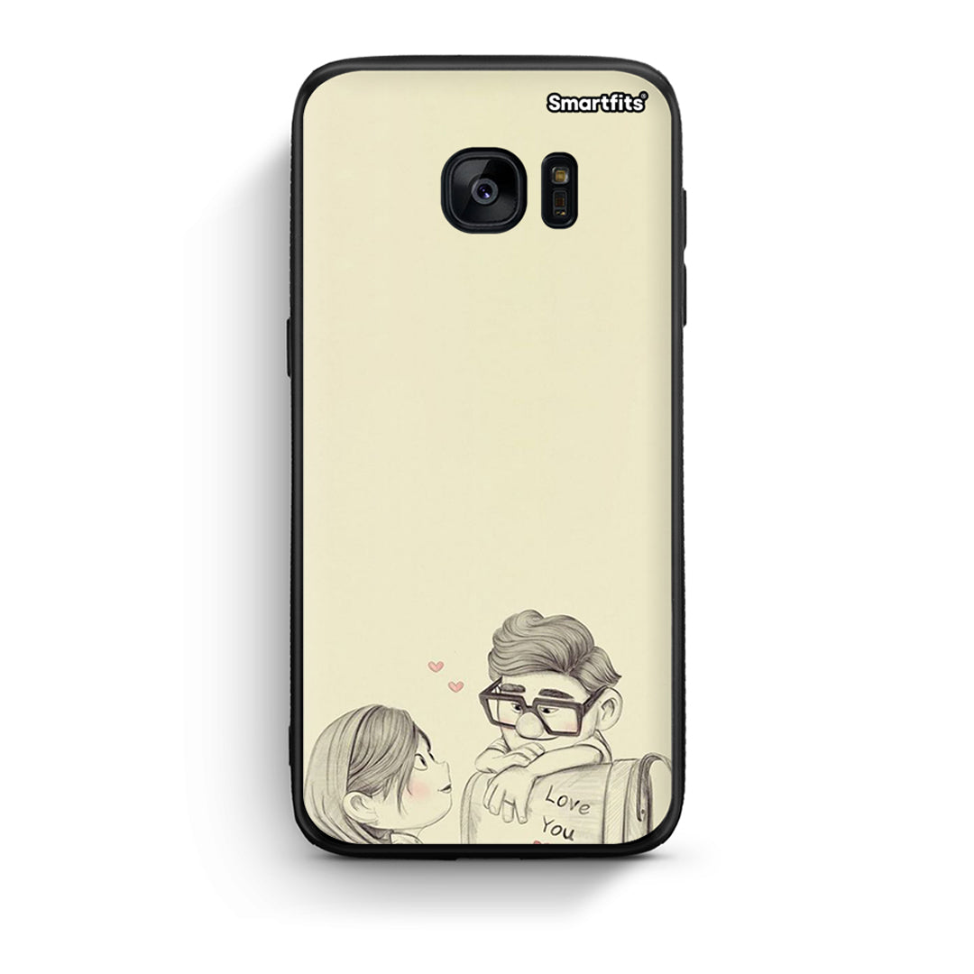 samsung s7 edge Carl And Ellie θήκη από τη Smartfits με σχέδιο στο πίσω μέρος και μαύρο περίβλημα | Smartphone case with colorful back and black bezels by Smartfits