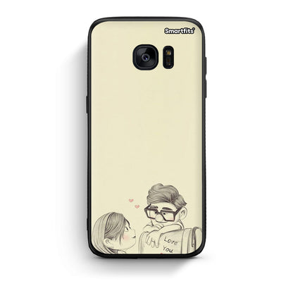 samsung s7 edge Carl And Ellie θήκη από τη Smartfits με σχέδιο στο πίσω μέρος και μαύρο περίβλημα | Smartphone case with colorful back and black bezels by Smartfits