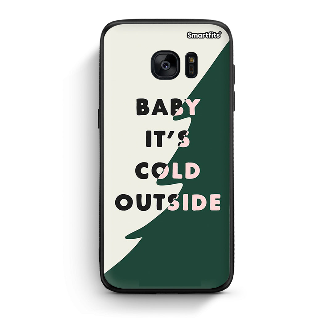 samsung s7 edge Cold Outside θήκη από τη Smartfits με σχέδιο στο πίσω μέρος και μαύρο περίβλημα | Smartphone case with colorful back and black bezels by Smartfits