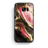 Thumbnail for samsung s7 Glamorous Pink Marble θήκη από τη Smartfits με σχέδιο στο πίσω μέρος και μαύρο περίβλημα | Smartphone case with colorful back and black bezels by Smartfits