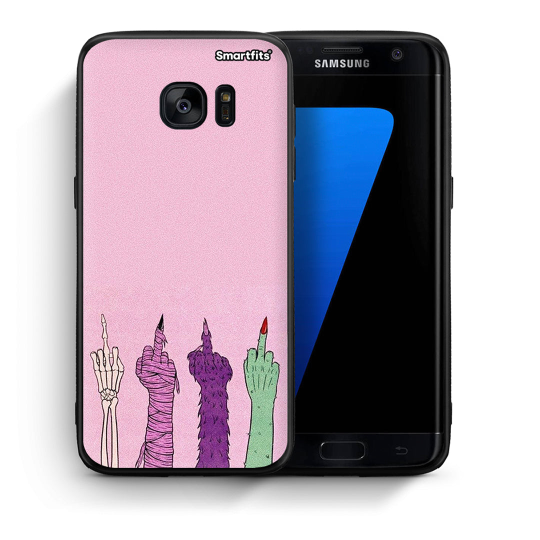 Θήκη Samsung S7 Edge Halloween Be A Lady από τη Smartfits με σχέδιο στο πίσω μέρος και μαύρο περίβλημα | Samsung S7 Edge Halloween Be A Lady case with colorful back and black bezels