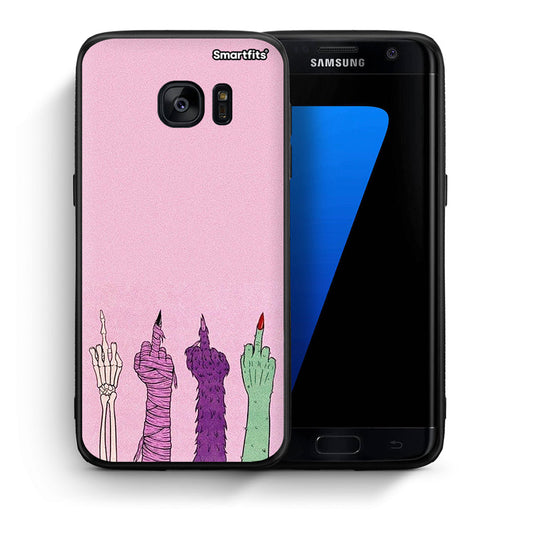 Θήκη Samsung S7 Edge Halloween Be A Lady από τη Smartfits με σχέδιο στο πίσω μέρος και μαύρο περίβλημα | Samsung S7 Edge Halloween Be A Lady case with colorful back and black bezels