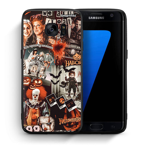 Θήκη Samsung S7 Edge Halloween Spooky Season από τη Smartfits με σχέδιο στο πίσω μέρος και μαύρο περίβλημα | Samsung S7 Edge Halloween Spooky Season case with colorful back and black bezels