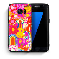 Thumbnail for Θήκη Samsung S7 Edge Hippie Love από τη Smartfits με σχέδιο στο πίσω μέρος και μαύρο περίβλημα | Samsung S7 Edge Hippie Love case with colorful back and black bezels