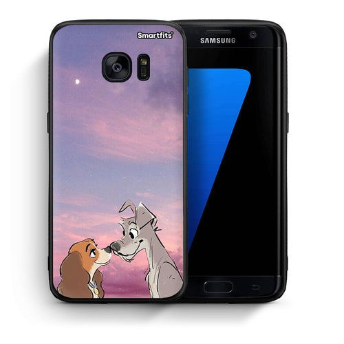Θήκη Samsung S7 Edge Lady And Tramp από τη Smartfits με σχέδιο στο πίσω μέρος και μαύρο περίβλημα | Samsung S7 Edge Lady And Tramp case with colorful back and black bezels