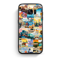 Thumbnail for samsung s7 Live To Travel θήκη από τη Smartfits με σχέδιο στο πίσω μέρος και μαύρο περίβλημα | Smartphone case with colorful back and black bezels by Smartfits