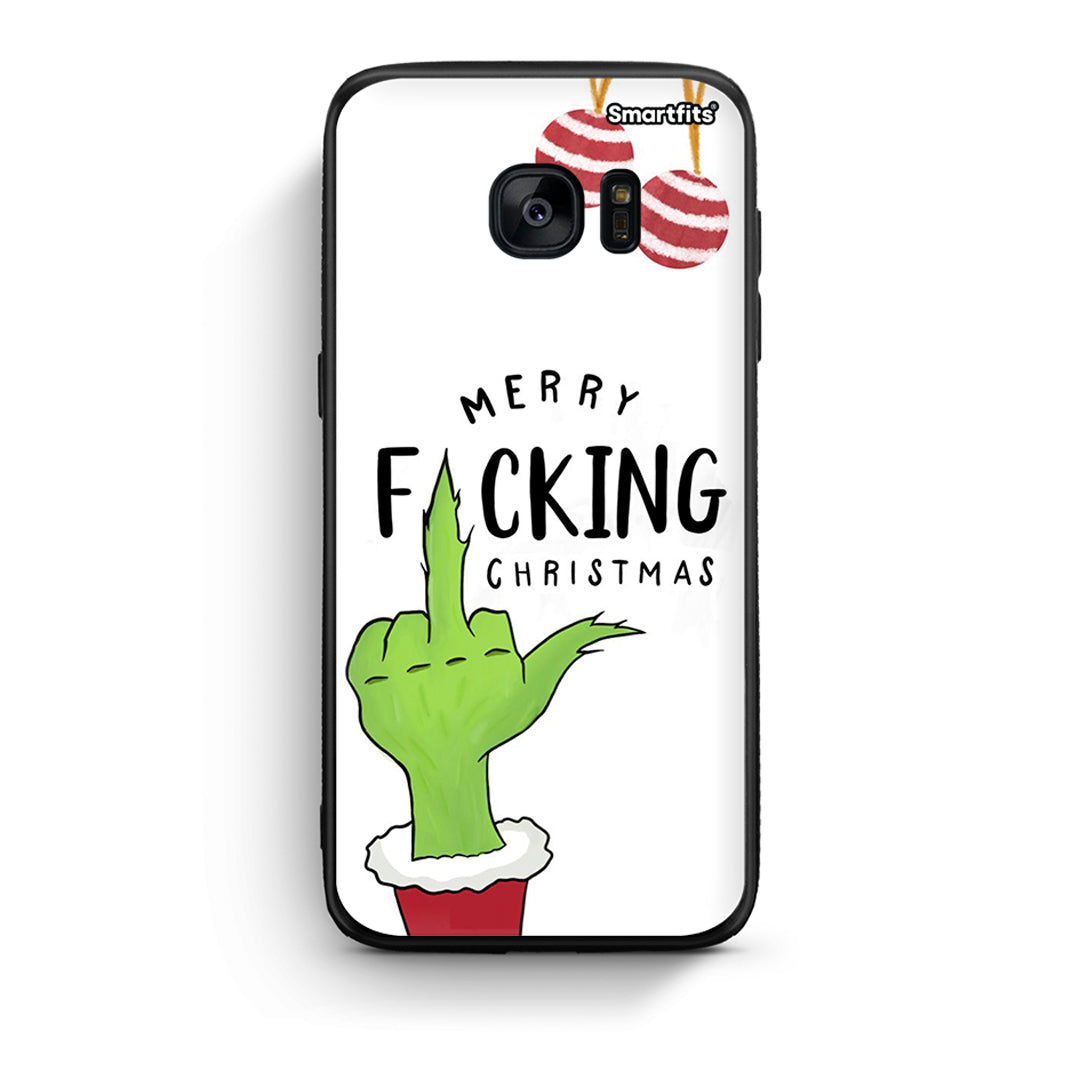 samsung s7 Merry F Xmas θήκη από τη Smartfits με σχέδιο στο πίσω μέρος και μαύρο περίβλημα | Smartphone case with colorful back and black bezels by Smartfits