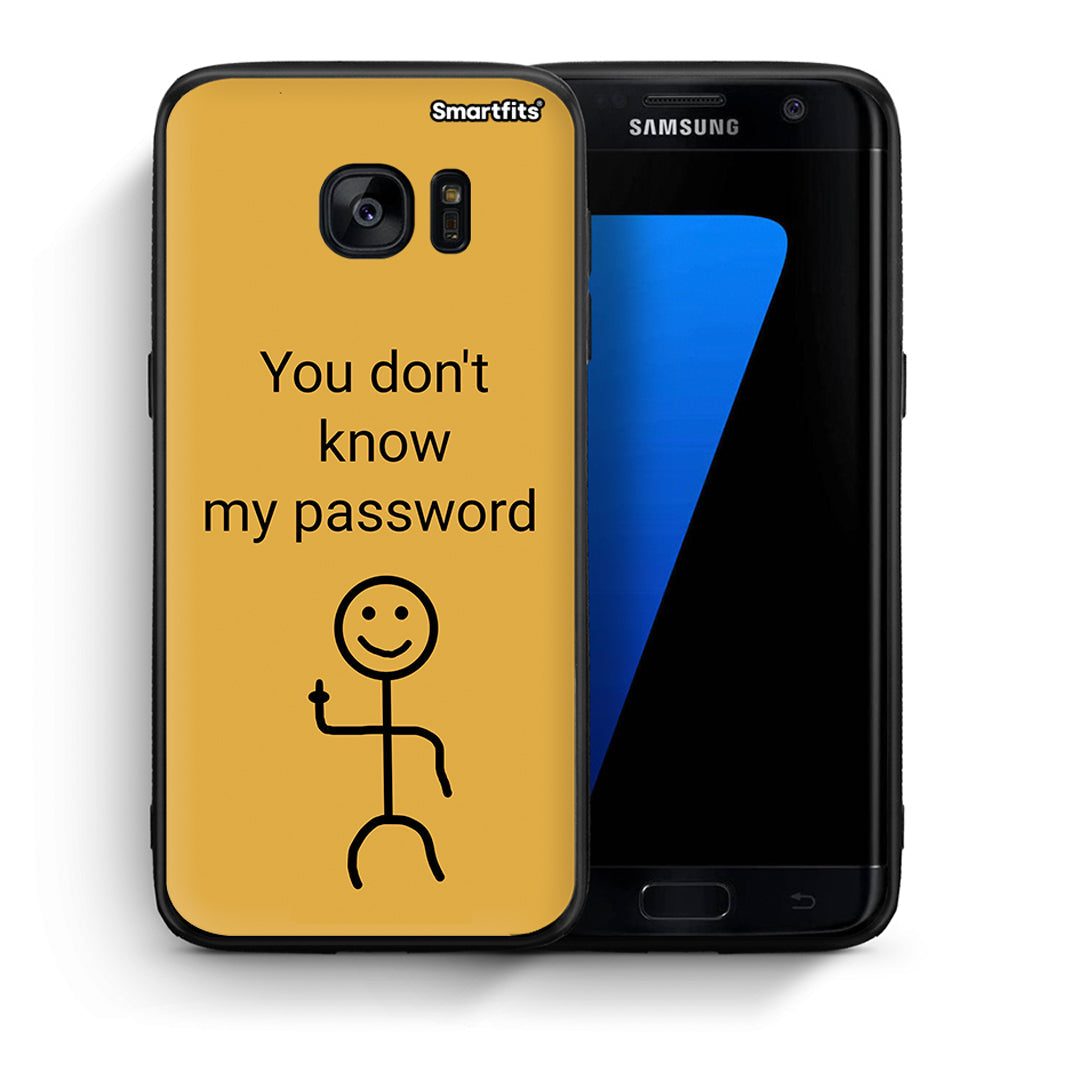 Θήκη Samsung S7 Edge My Password από τη Smartfits με σχέδιο στο πίσω μέρος και μαύρο περίβλημα | Samsung S7 Edge My Password case with colorful back and black bezels