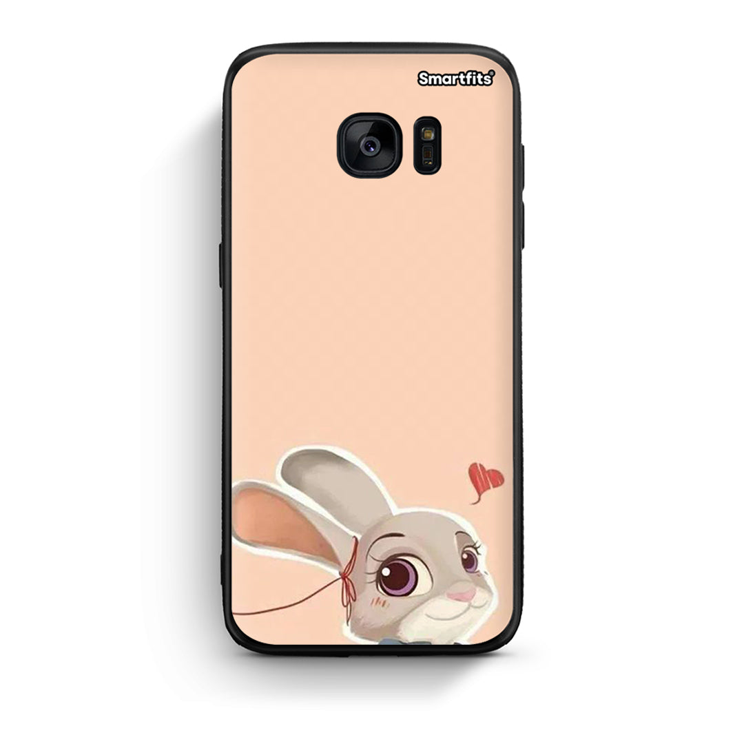 samsung s7 edge Nick Wilde And Judy Hopps Love 2 θήκη από τη Smartfits με σχέδιο στο πίσω μέρος και μαύρο περίβλημα | Smartphone case with colorful back and black bezels by Smartfits