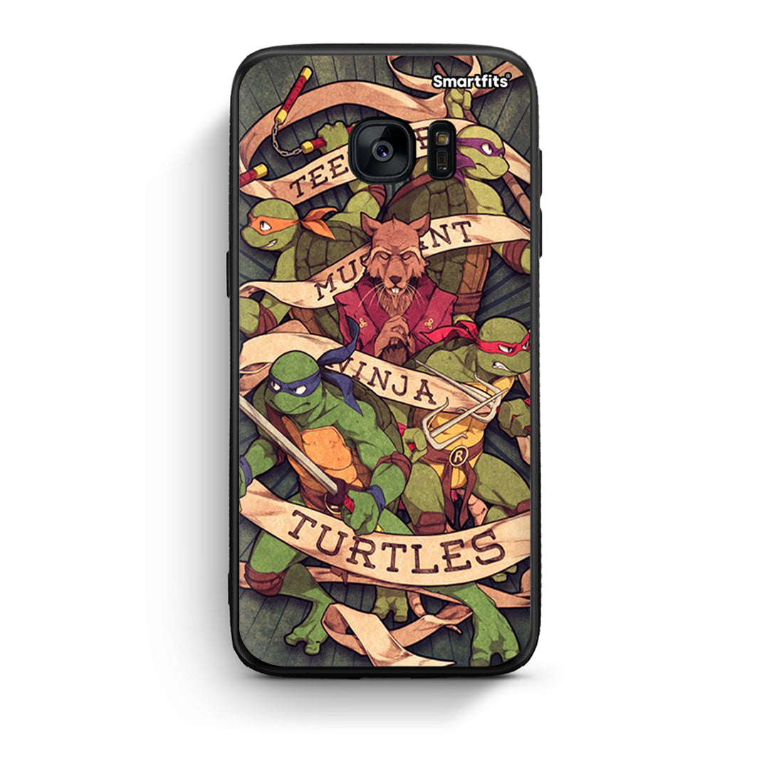 samsung s7 Ninja Turtles θήκη από τη Smartfits με σχέδιο στο πίσω μέρος και μαύρο περίβλημα | Smartphone case with colorful back and black bezels by Smartfits