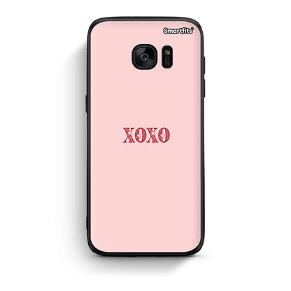 samsung s7 XOXO Love θήκη από τη Smartfits με σχέδιο στο πίσω μέρος και μαύρο περίβλημα | Smartphone case with colorful back and black bezels by Smartfits