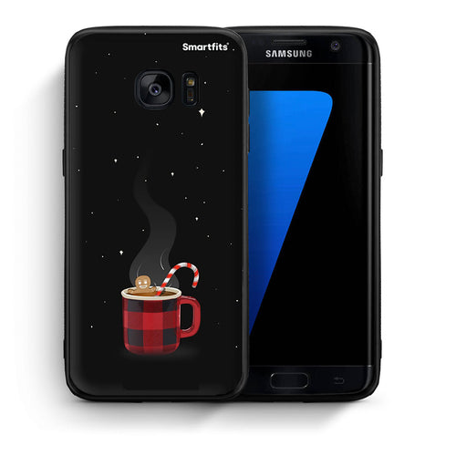 Θήκη Samsung S7 Edge Xmas Bathing από τη Smartfits με σχέδιο στο πίσω μέρος και μαύρο περίβλημα | Samsung S7 Edge Xmas Bathing case with colorful back and black bezels