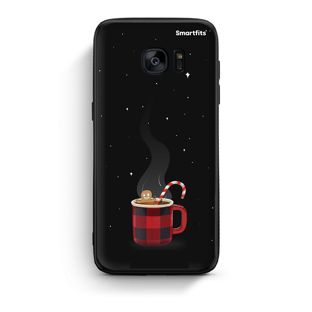 samsung s7 edge Xmas Bathing θήκη από τη Smartfits με σχέδιο στο πίσω μέρος και μαύρο περίβλημα | Smartphone case with colorful back and black bezels by Smartfits