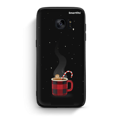 samsung s7 edge Xmas Bathing θήκη από τη Smartfits με σχέδιο στο πίσω μέρος και μαύρο περίβλημα | Smartphone case with colorful back and black bezels by Smartfits