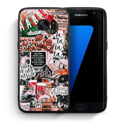 Θήκη Samsung S7 Edge Xmas Habbits από τη Smartfits με σχέδιο στο πίσω μέρος και μαύρο περίβλημα | Samsung S7 Edge Xmas Habbits case with colorful back and black bezels