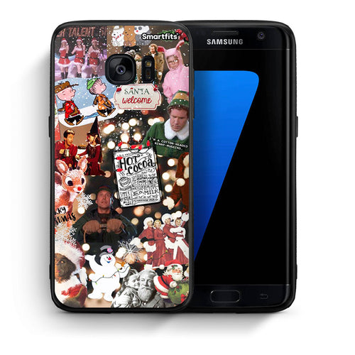 Θήκη Samsung S7 Edge Xmas Movies από τη Smartfits με σχέδιο στο πίσω μέρος και μαύρο περίβλημα | Samsung S7 Edge Xmas Movies case with colorful back and black bezels