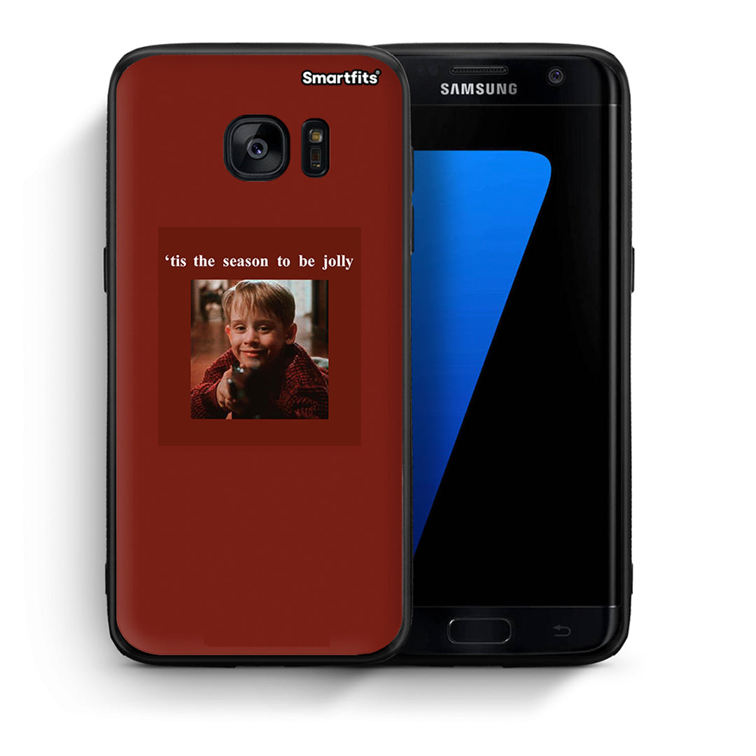 Θήκη Samsung S7 Edge Xmas Ultimate Spirit από τη Smartfits με σχέδιο στο πίσω μέρος και μαύρο περίβλημα | Samsung S7 Edge Xmas Ultimate Spirit case with colorful back and black bezels