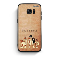 Thumbnail for samsung s7 You Go Girl θήκη από τη Smartfits με σχέδιο στο πίσω μέρος και μαύρο περίβλημα | Smartphone case with colorful back and black bezels by Smartfits